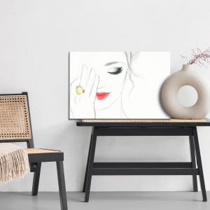 Peinture sur toile Un Visage Féminin Délicat – Image 6