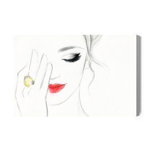 Peinture sur toile Un Visage Féminin Délicat – Image 2