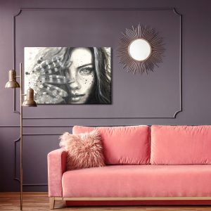 Peinture sur toile Portrait D'une Jeune Femme – Image 4