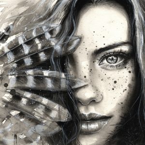 Peinture sur toile Portrait D'une Jeune Femme – Image 1