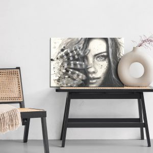 Peinture sur toile Portrait D'une Jeune Femme – Image 6