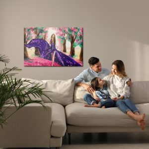 Peinture sur toile Une Femme Parmi Les Fleurs Du Printemps – Image 7