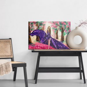Peinture sur toile Une Femme Parmi Les Fleurs Du Printemps – Image 6