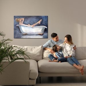 Peinture sur toile Femme Dans La Baignoire – Image 7