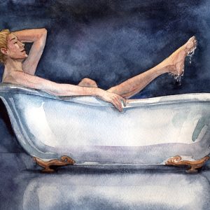 Peinture sur toile Femme Dans La Baignoire – Image 1