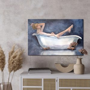 Peinture sur toile Femme Dans La Baignoire – Image 3