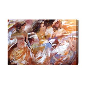 Peinture sur toile Trois Jeunes Femmes – Image 2