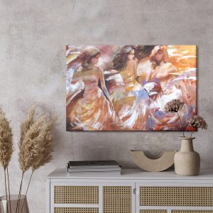 Peinture sur toile Trois Jeunes Femmes – Image 3