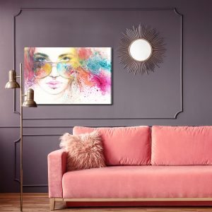 Peinture sur toile Femme À Lunettes De Soleil – Image 4