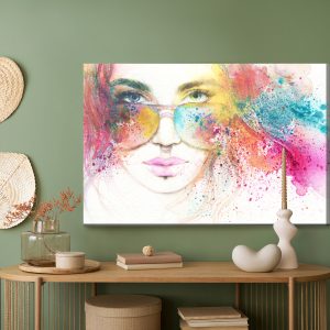 Peinture sur toile Femme À Lunettes De Soleil – Image 5
