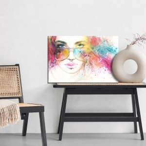Peinture sur toile Femme À Lunettes De Soleil – Image 6