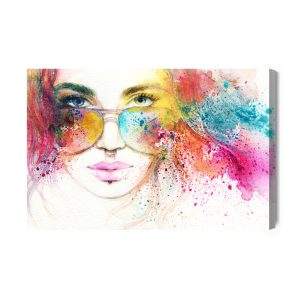 Peinture sur toile Femme À Lunettes De Soleil – Image 2