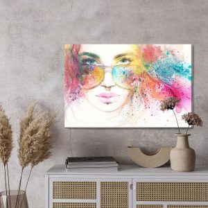 Peinture sur toile Femme À Lunettes De Soleil – Image 3