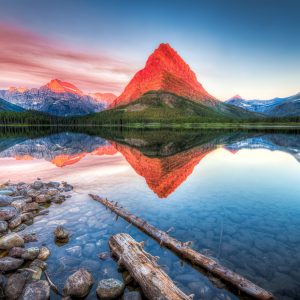 Peinture sur toile Lac Swiftcurrent, États-Unis – Image 1