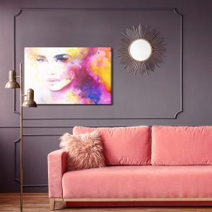 Peinture sur toile Le Visage D'une Femme Dans Une Édition À L'aquarelle – Image 4