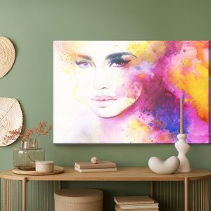 Peinture sur toile Le Visage D'une Femme Dans Une Édition À L'aquarelle – Image 5