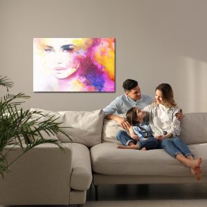 Peinture sur toile Le Visage D'une Femme Dans Une Édition À L'aquarelle – Image 7