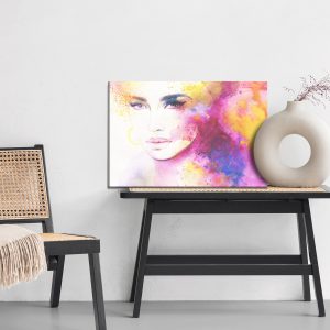Peinture sur toile Le Visage D'une Femme Dans Une Édition À L'aquarelle – Image 6
