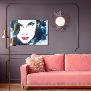 Peinture sur toile Un Visage Féminin Dans Une Édition Aquarelle – Image 4