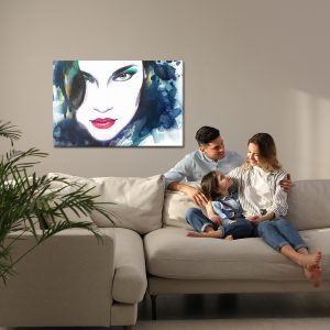 Peinture sur toile Un Visage Féminin Dans Une Édition Aquarelle – Image 7
