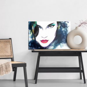 Peinture sur toile Un Visage Féminin Dans Une Édition Aquarelle – Image 6