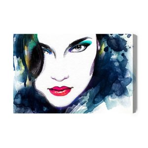 Peinture sur toile Un Visage Féminin Dans Une Édition Aquarelle – Image 2