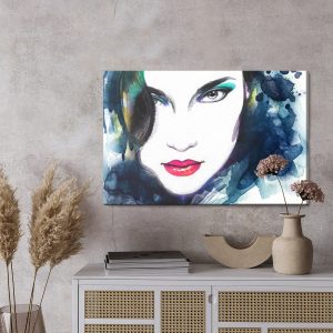 Peinture sur toile Un Visage Féminin Dans Une Édition Aquarelle – Image 3