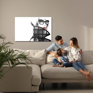 Peinture sur toile Portrait Féminin Élégant – Image 7