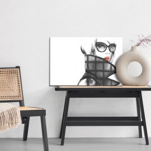 Peinture sur toile Portrait Féminin Élégant – Image 6