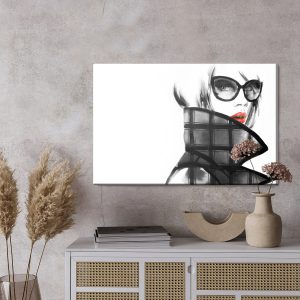 Peinture sur toile Portrait Féminin Élégant – Image 3