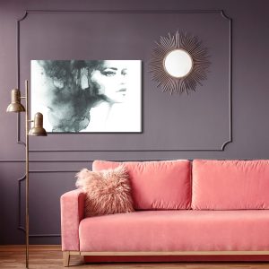 Peinture sur toile Portrait Noir Et Blanc D'une Femme – Image 4