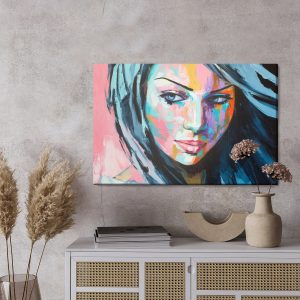 Peinture sur toile Portrait Féminin Coloré – Image 3