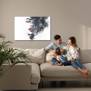 Peinture sur toile Visage Féminin Aquarelle – Image 7