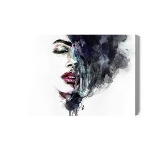 Peinture sur toile Visage Féminin Aquarelle – Image 2