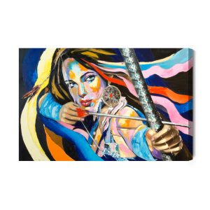 Peinture sur toile Femme Avec Un Arc – Image 2