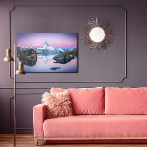 Peinture sur toile Lac Dans Les Montagnes – Image 4