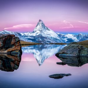 Peinture sur toile Lac Dans Les Montagnes – Image 1