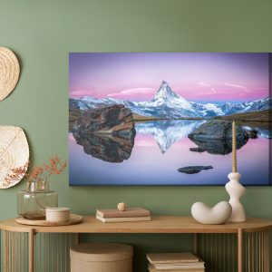 Peinture sur toile Lac Dans Les Montagnes – Image 5
