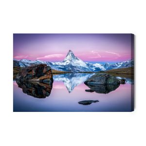Peinture sur toile Lac Dans Les Montagnes – Image 2