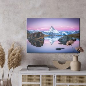 Peinture sur toile Lac Dans Les Montagnes – Image 3