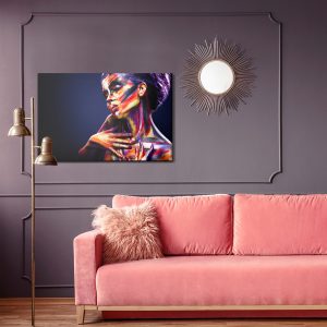 Peinture sur toile Portrait Féminin Coloré – Image 4