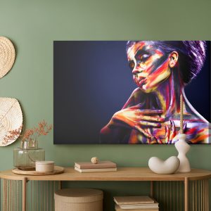 Peinture sur toile Portrait Féminin Coloré – Image 5