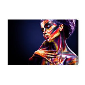 Peinture sur toile Portrait Féminin Coloré – Image 2