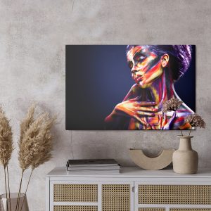 Peinture sur toile Portrait Féminin Coloré – Image 3