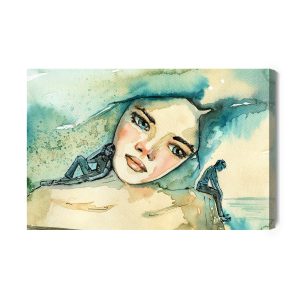 Peinture sur toile Une Femme En Mélancolie – Image 2