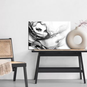 Peinture sur toile Visage Féminin Noir Et Blanc – Image 6