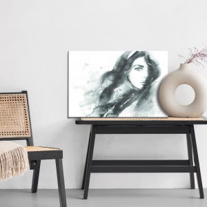 Peinture sur toile Un Portrait Féminin En Noir Et Blanc – Image 6