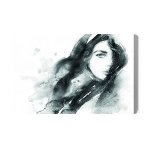 Peinture sur toile Un Portrait Féminin En Noir Et Blanc – Image 2