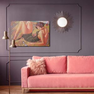 Peinture sur toile Une Peinture D'une Femme Dans Une Édition Abstraite – Image 4