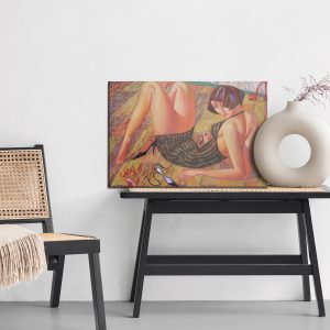 Peinture sur toile Une Peinture D'une Femme Dans Une Édition Abstraite – Image 6